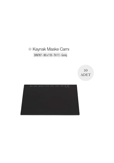 Gfb 6011 Kaynak Maske Camı 787 Siyah 110 X 80 Mm - 10 Adet