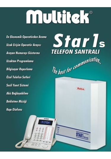 Multitek Star1S 6-Dış 16-Dahili Telefon Santrali