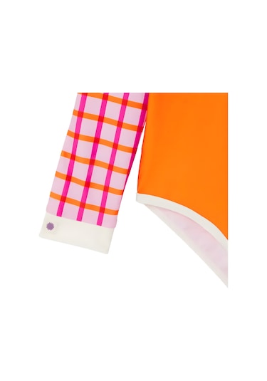 Kietla Uv Korumalı Kız Çocuk Mayosu Tartan Red Kırmızı
