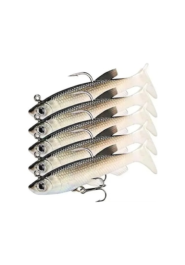 Neevoyu 85mm Yumuşak Yem Balık Avı Seti - 5 Adet Gerçekçi Yapay Balık + Aksesuarlar