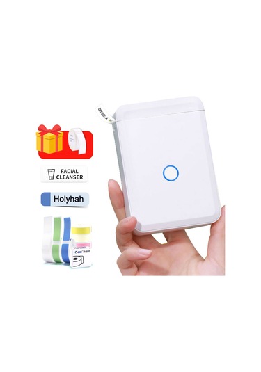Yunboo D110 İngilizce Ev Ofis Termal Etiket Yazıcı: Taşınabilir Mini Bluetooth, Kolay Kullanım, 1 Rollü Kağıt Dahil