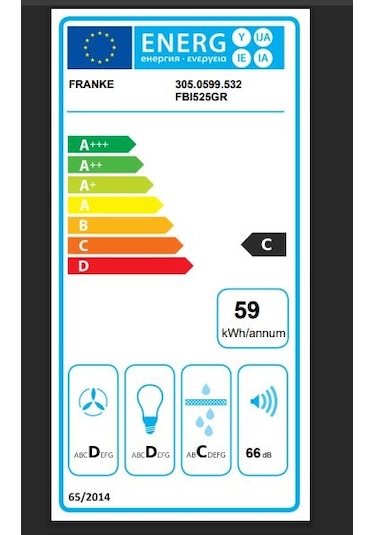 Franke Box FBI 525 GR 500 Ankastre Duvar Tipi 50 CM Davlumbaz