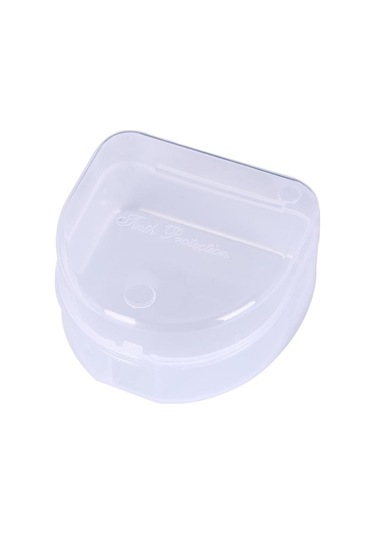 1 Adet Diş Kutusu Protez Diş Saklama Kutusu Ağız Koruyucusu Konteyner 6.4x6.5x3.5cm