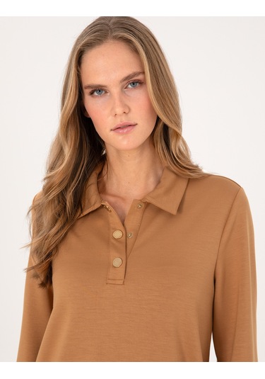 Pierre Cardin Kadın Camel Elbise Örme 50308163-vr015 Camel