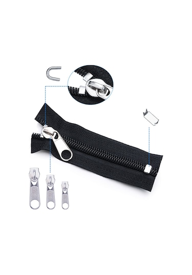 194 Adet Çinko Alaşımlı Boyalı Naylon Fermuar Çektirme Seti Giyim Çadırı Kurulumu İçin