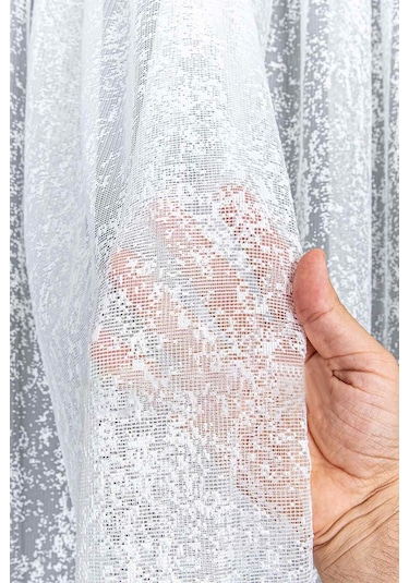 Evdepo Home Kullanıma Hazır Örme Tül Perde (540780190)
