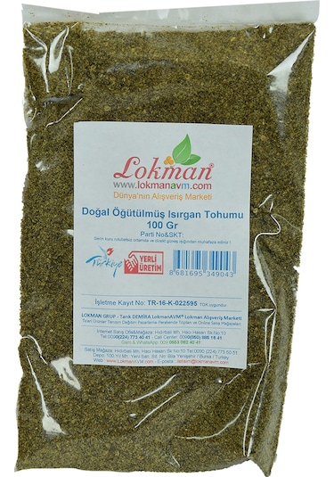 Lokmanavm Isırgan Tohumu Doğal Öğütülmüş 100 G Paket