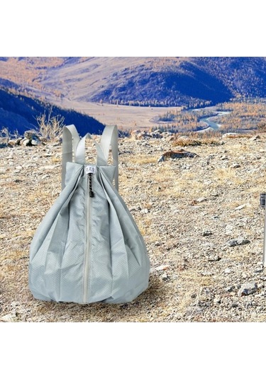 Pazly Açık Hava Spor Sırt Çantası Katlanır Seyahat Çantası Gri Renk Gri