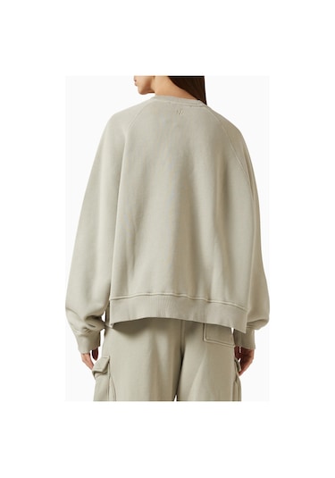 Represent Initial V Notch Sweater, Pamuklu Fleece, Minimalist Ve Lüks Günlük Sweater Gri