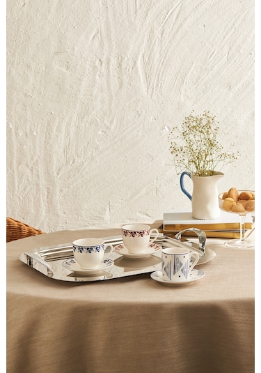 Emsan Estrella New Bone 6 Kişilik Kahve Fincan Takımı 90 ML Lacivert