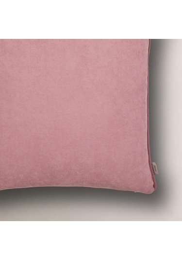 Efe Biye Detaylı Düz Kırlent Kılıfı Pudra