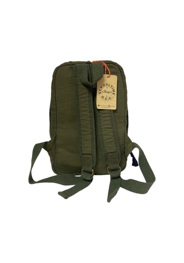 Kaliteli Mini Vintage Salaş Disayn Günlük Sırt Gezi Çantası 19 Cm X 34 Cm Haki