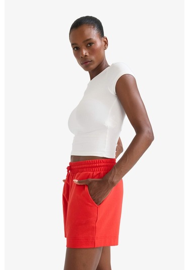 DeFactoFit Standart Fit Sporcu Kısa Paça Basic Düz Kırmızı Şort Z6696AZ25SMRD298