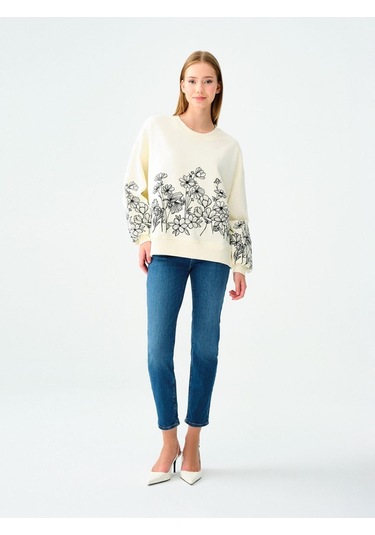 Loft Lf2036080 Ss Elena Sarah Kadın Jean Pantolon Mıd Blue Wash