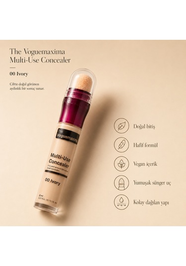 The Voguemaxima Luméa Sünger Uçlu Likit Kapatıcı 00 Ivory 8 ML