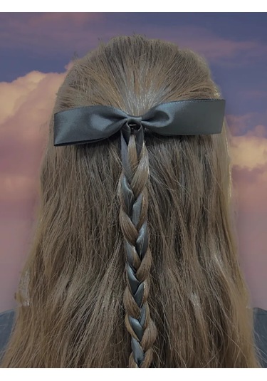 Boov Saten Kurdeleli Fiyonklu Saç Tokaları 284417133 Siyah