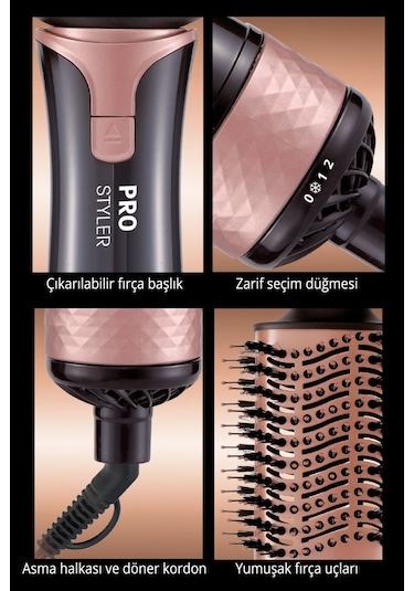 Aprilla AHS-2038 5'i 1 Arada Hava Üflemeli Saç Şekillendirici