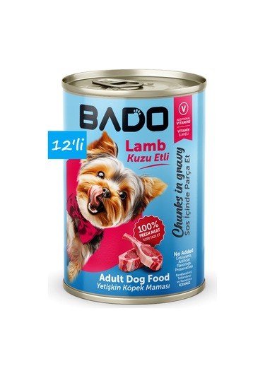 Bado Yetişkin Yaş Köpek Maması Kuzu Etli 400gr 12'li