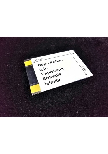 50 Adet C Tipi 8x10 Cm Depo Ürün Etiketliği Şeffaf Yapışkanlı