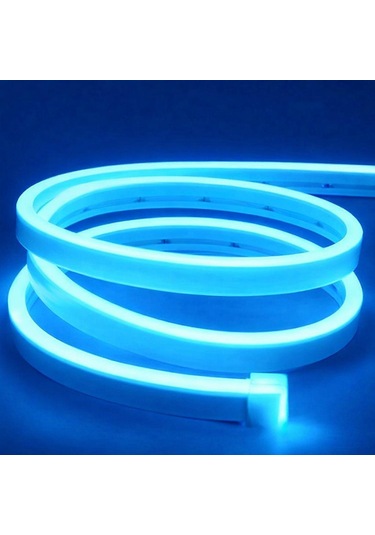 Neon Şerit Led 12v Volt Esnek Silikonlu Aydınlatma 7mt-ıce Blue