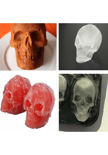 Cbtx Kafatası Kuru Kafa Silikon Yaratıcı Buz Kalıbı Yeşil