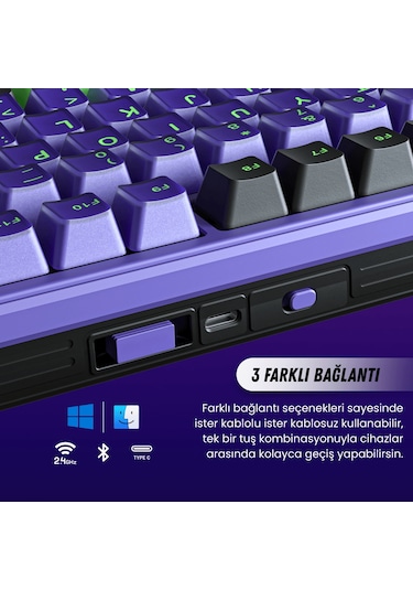 Furycube K99 Pro Mekanik Klavye - Rgb, Hotswap, Kablosuz, Mac/windows Uyumlu, Topografya