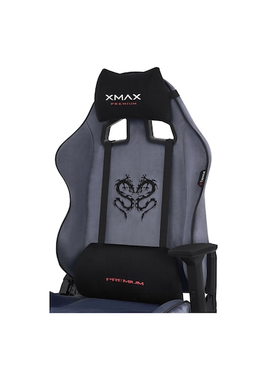 Rio Balerion Antrasit Gri Kadife Terletmez Kumaş Gaming Oyuncu Koltuğu -1 Gri