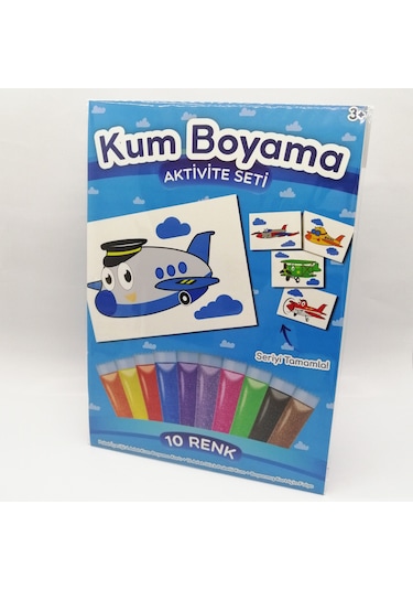 Kaptan Kanat Uçak Kum Boyama Aktivite Seti