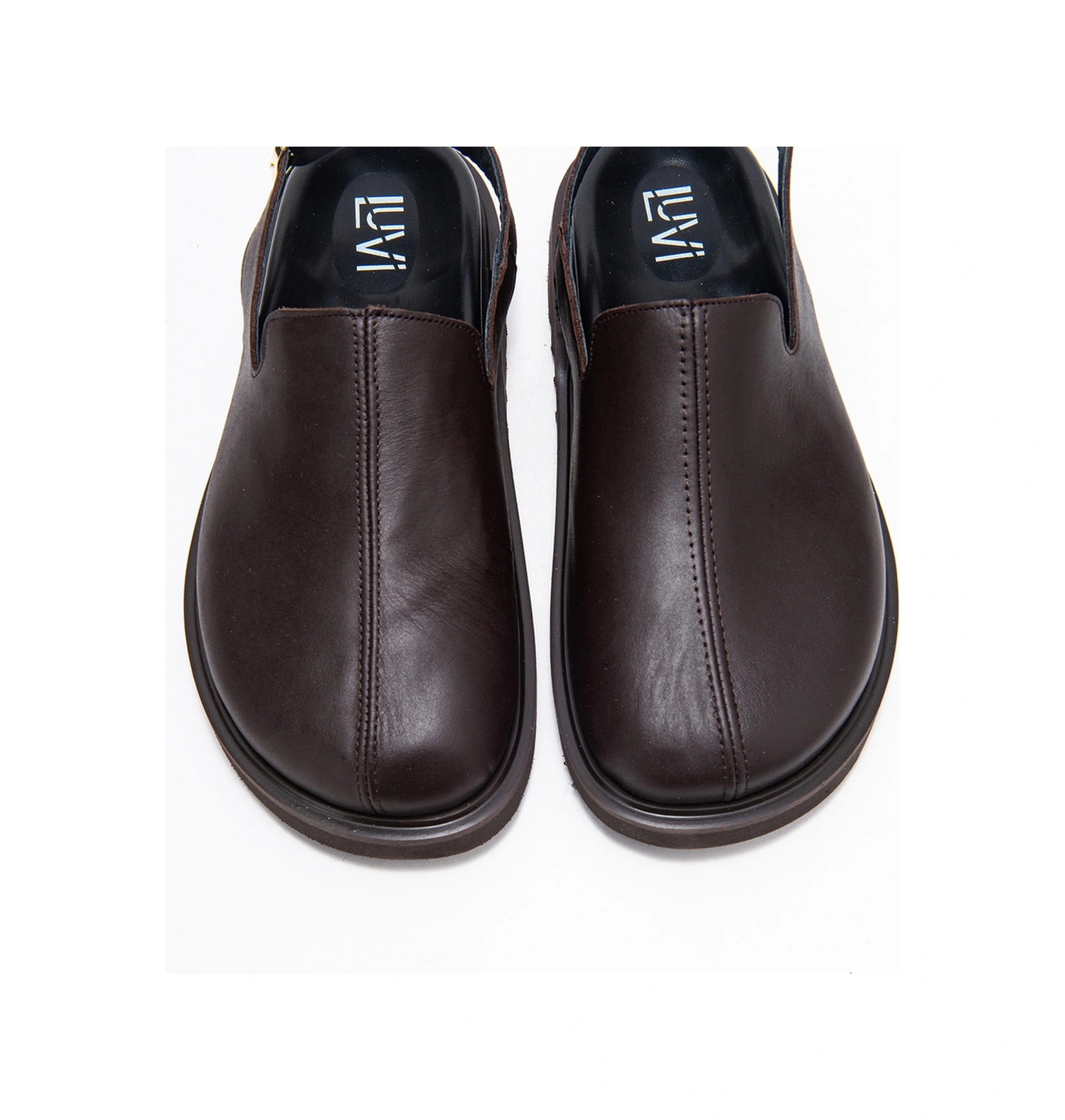 Laby Kahverengi Cilt Hakiki Deri Kadın Sandalet Kahverengi Deri