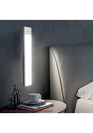 Vkemall 23.5cm Led Klozet Işığı, İnsan Hareket Sensörlü, Usb Şarjlı, Yüksek Parlaklık, Dolap/koridor/umut İçin Uygun, Beyaz Işık