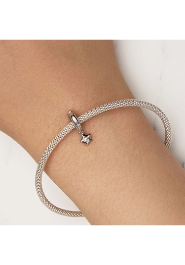 Fastbuy Gümüş Kaplama Platin Pentagram Spacer Boncuk, Renkli Uydurma Boncuklar Çok Renkli