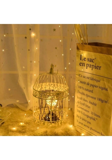 Perde Led- 3x3 Metre - 8 Fonksiyonlu - Usb + Adaptör - Kancalı Sarı