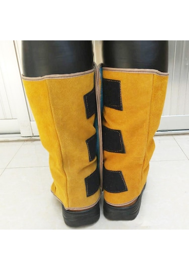 Homyl 2 Adet Kaynak Bot Kılıfı Deri Spats Isıya Dayanıklı