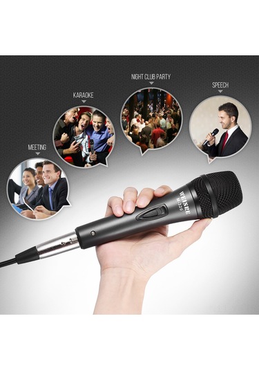 Yifomall M-320 Metal Dinamik Mikrofon: Kaliteli Ses, Kalp Formu Yönlendirme, 5m Kablolu, Klüp Ve Karaoke İçin