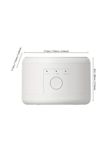 Elmpaly Usb Şarjlı Mini Taşınabilir Protez Temizleyici 3 Modlu Beyaz Diş Koruma Ve Takı Temizleme Cihazı