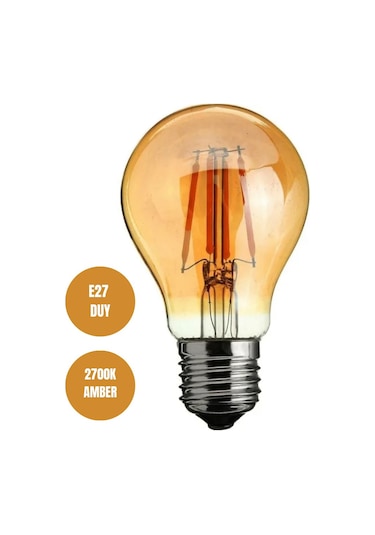 6w Rustik Ampul 2700k Amber Işık A60