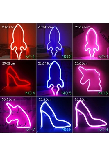 Agoodshop No.2 Tarzı Ben Neon Led Işıklar Burcu Gezegen Flaş Yıldırım Ay Neon Işık Aşk Bulut Neon Ta
