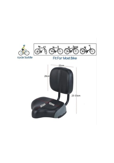 Bisiklet Sırt Destekli Sele Siyah