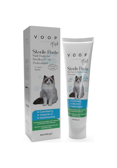Voop Pet Sterile Paste Kısırlaştırılmış Tüy Yumağı  Taurin İçeren Steril Macun 100 G