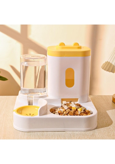 Homyl Tavşanlar Için 2'si 1 Arada Otomatik Pet Suluk Sarı