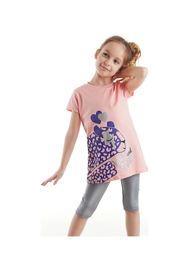 Denokids Mshb&g Leopar Kız Tunik Tayt Takım Çok Renkli