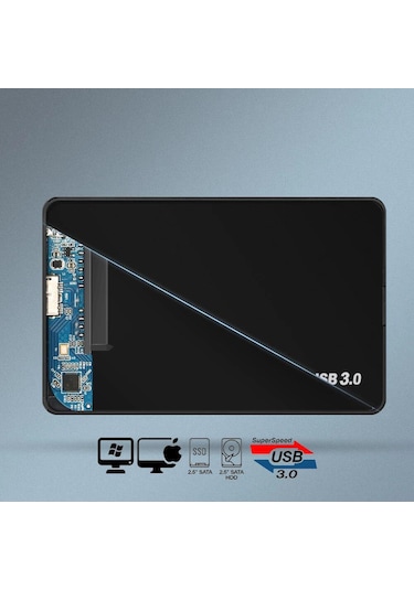 2.5" Sata USB 3.0 Plastik Harddisk Kutusu