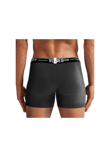 Yohannes Club, Erkek Özel Bölmeli Pamuklu Boxer, Renk Seçenekli, 3'lü Paket, 3 Adet Antrasit Antrasit - Koyu Gri