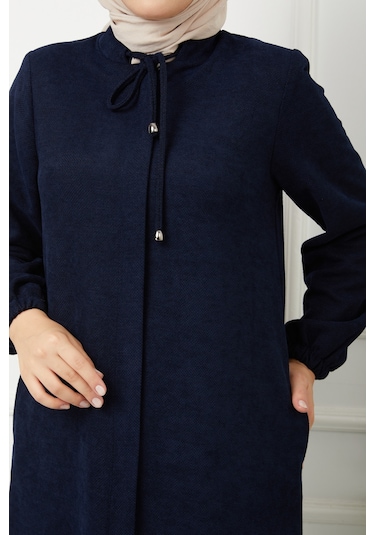 Şönil Kumaş Kışlık Comfort Ferace / Lacivert - F0501 Lacivert