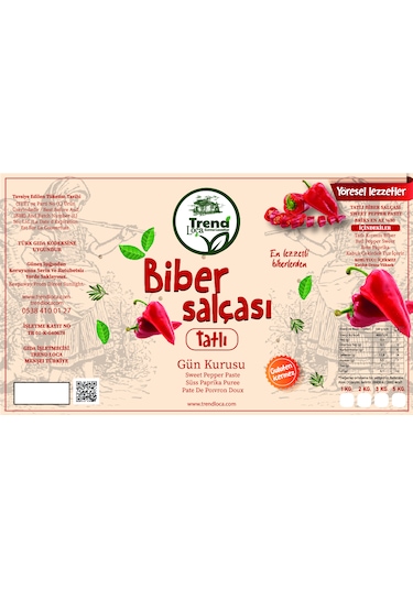 Trend Loca Gaziantep Tatlı Biber Salça 2 Kg