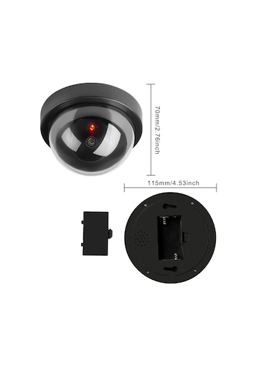 4 Adet Led Işıklı Dome Kamera Taklit_Sahte_Tavan Caydırıcı Kamera