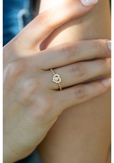 Çgk Kuyumculuk Çıtır Kalp Altın Yüzük Gold