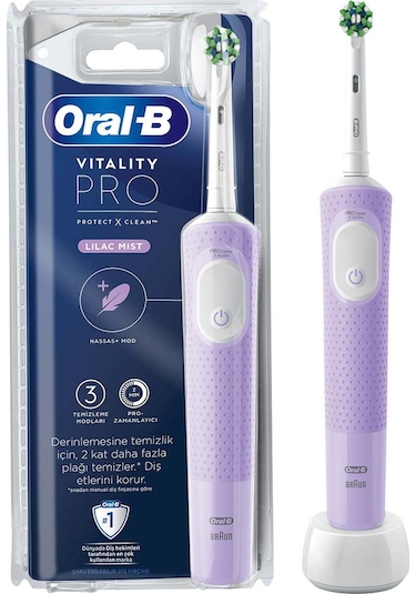 Oral-B Vitality Pro Şarjlı Elektrikli Diş Fırçası Beyaz Koruma ve Temizlik