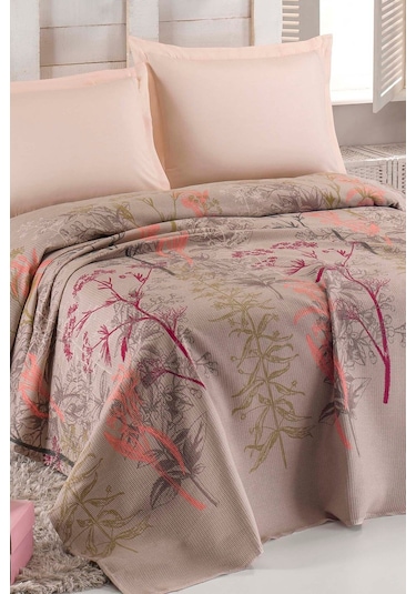 Doğal Pike Baskılı Battal 230x220cm Urla Bej Bej