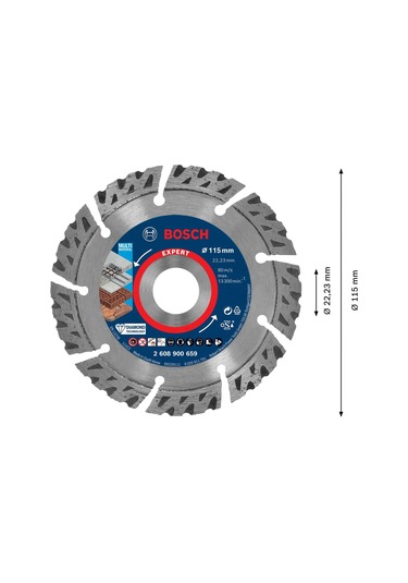 Bosch Expert Multimaterial Elmas Disk 115 X 22,23 X 2,2 X 12 Mm